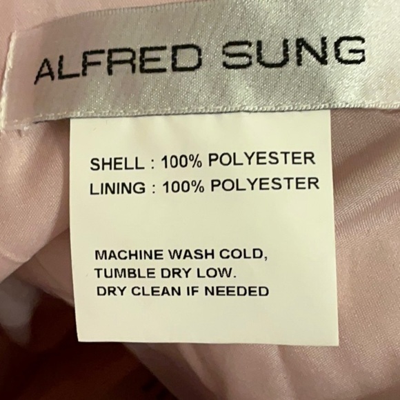 NWT Alfred Sung Jewel Neck Halter A-Line Satin Twill Maxi Dress Size 6 D874 Chic - Picture 10 of 11